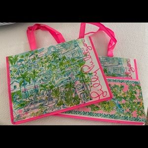 Lilly Pulitzer set of two Market totes